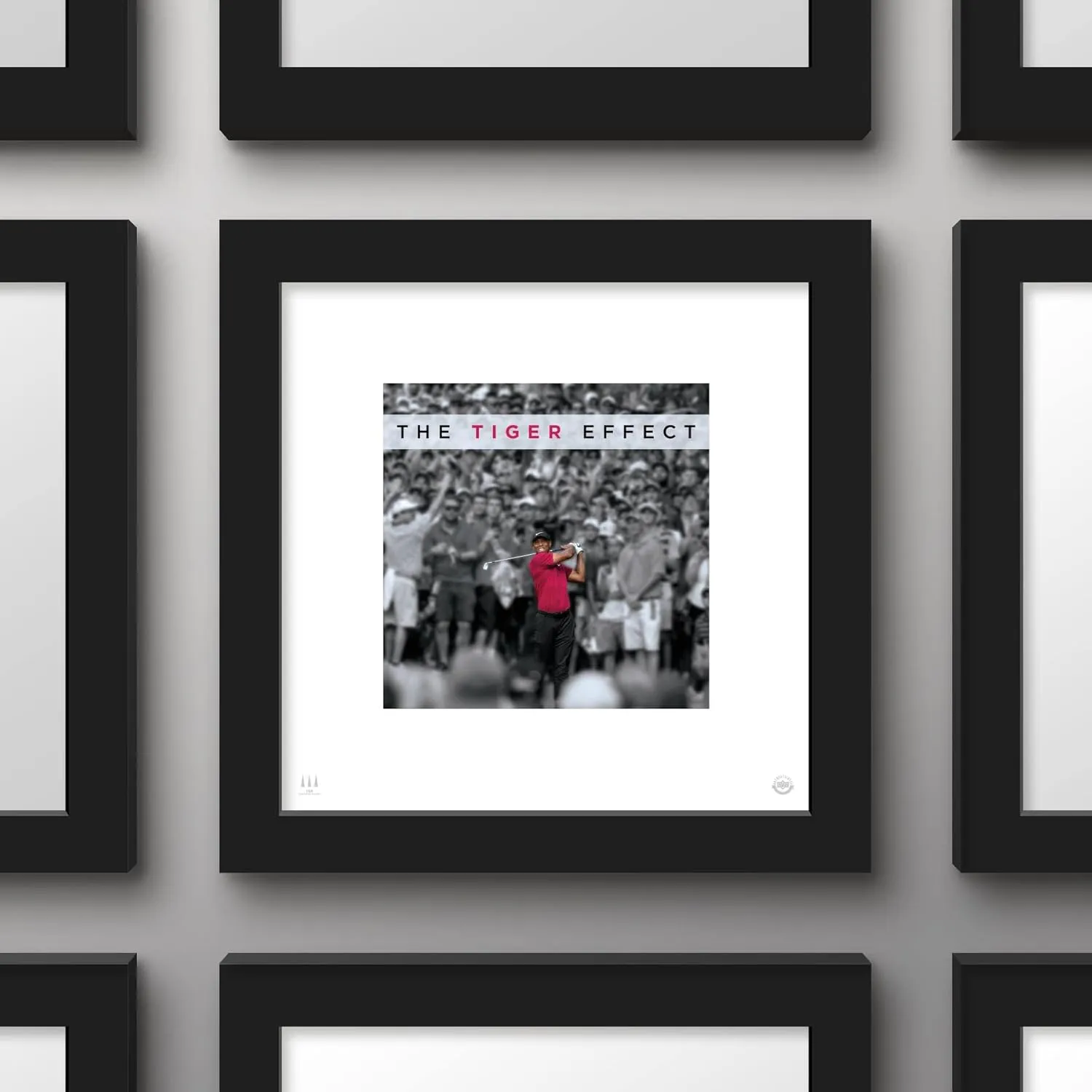 Trends International Gallery Pops Tiger Woods - Earn Your Stripes Wall Art Wall Poster, 12" x 12", Black Frame Version