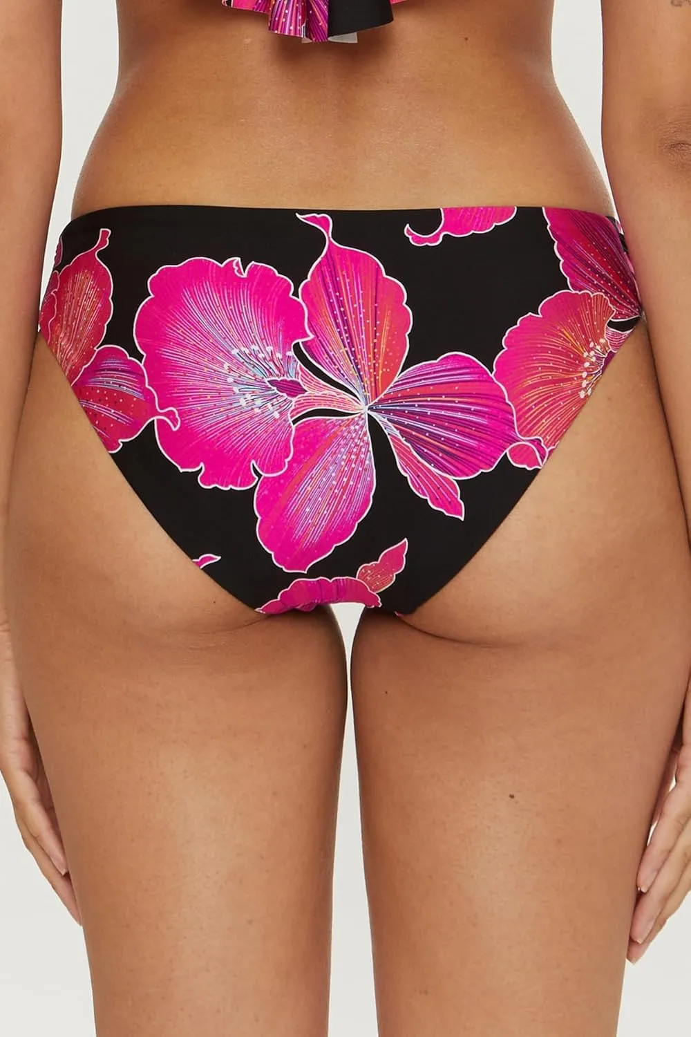 Trina Turk Women's Standard Fleury Shir Hipster Bikini Bottom, Floral Print, Cheeky Coverage, Swimwear Separates