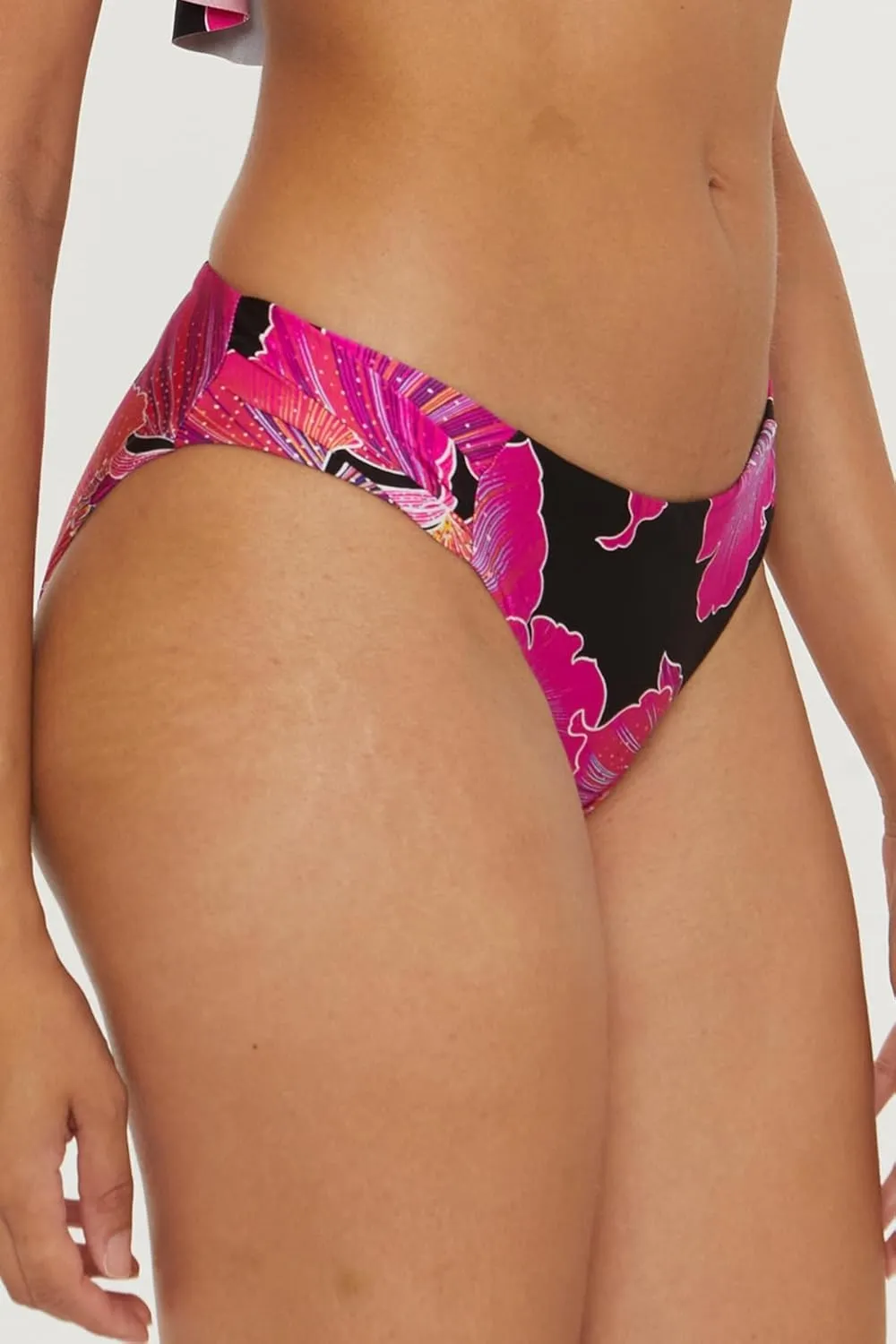 Trina Turk Women's Standard Fleury Shir Hipster Bikini Bottom, Floral Print, Cheeky Coverage, Swimwear Separates