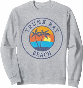 Trunk Bay Beach St John USVI Vintage Distressed Sweatshirt