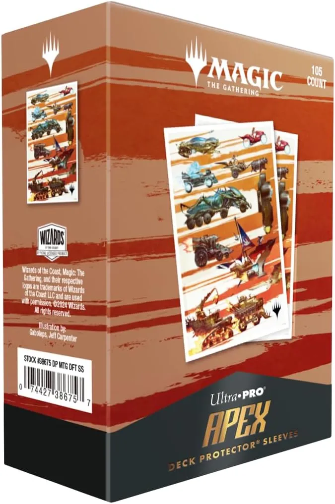 Ultra PRO - Aetherdrift Finish Line Bundle Key Art 105ct APEX™ Deck Protector Sleeves for Magic: The Gathering, Sports Cards, MTG, D&D Cards, Sized to Fit Standard Size Cards, Gaming Accessory
