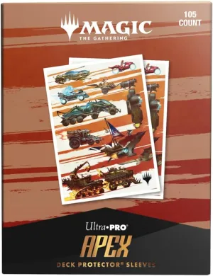 Ultra PRO - Aetherdrift Finish Line Bundle Key Art 105ct APEX™ Deck Protector Sleeves for Magic: The Gathering, Sports Cards, MTG, D&D Cards, Sized to Fit Standard Size Cards, Gaming Accessory