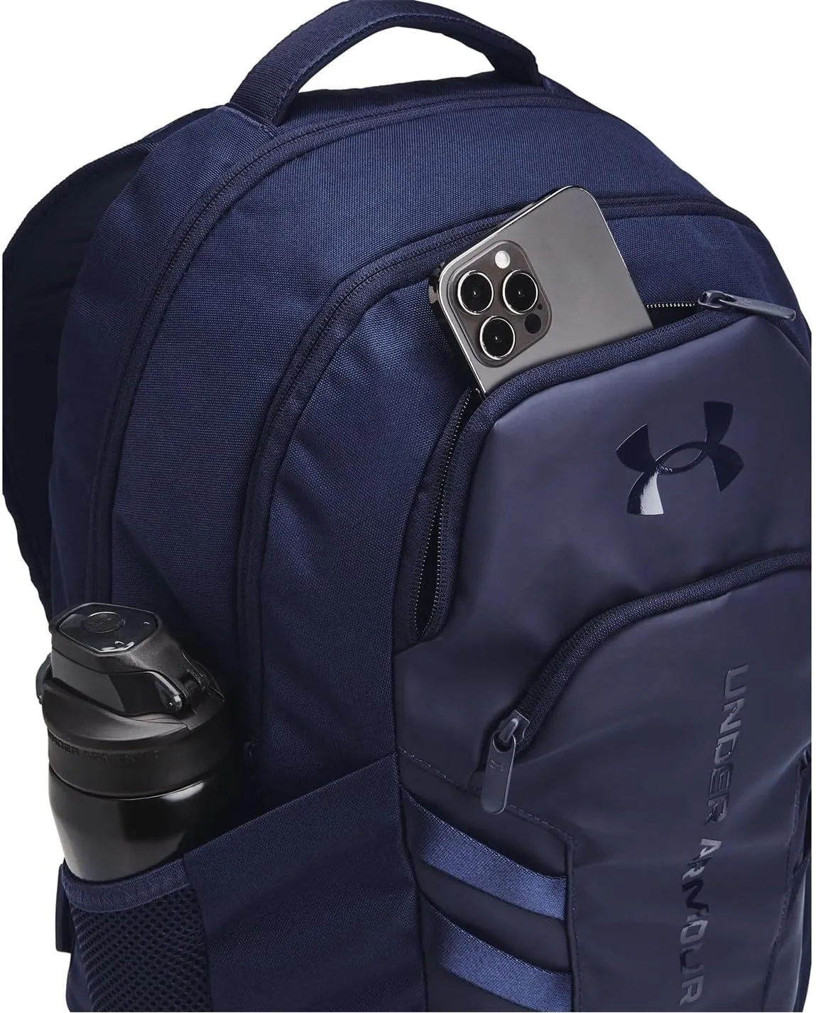 Under Armour Hustle 6.0 Pro Backpack, Midnight Navy/Midnight Navy/Metallic Gold, One Size Fits Most