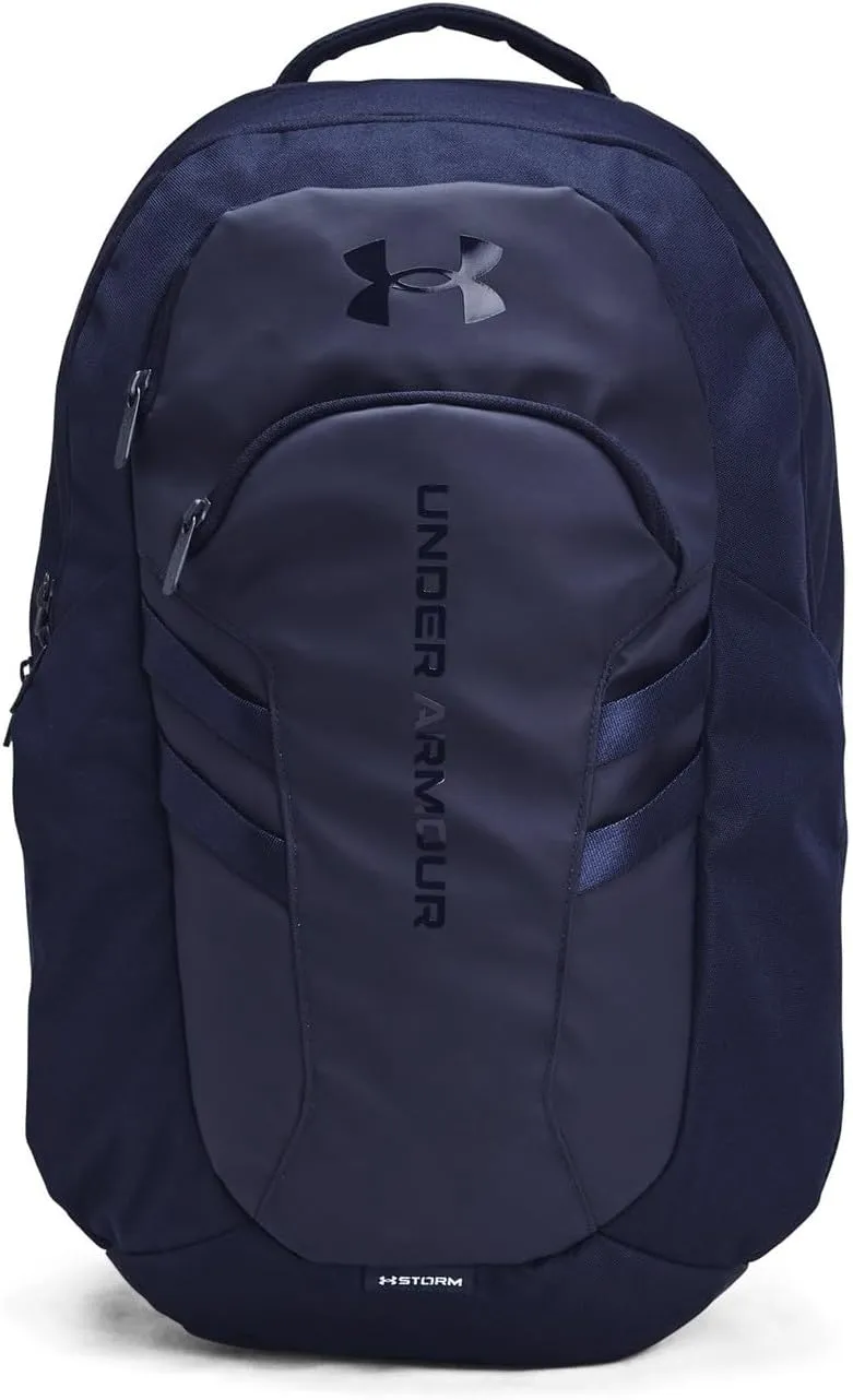 Under Armour Hustle 6.0 Pro Backpack, Midnight Navy/Midnight Navy/Metallic Gold, One Size Fits Most