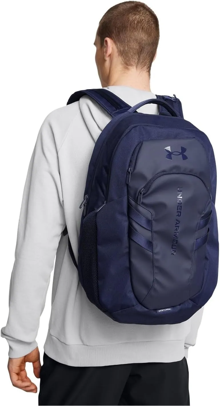 Under Armour Hustle 6.0 Pro Backpack, Midnight Navy/Midnight Navy/Metallic Gold, One Size Fits Most