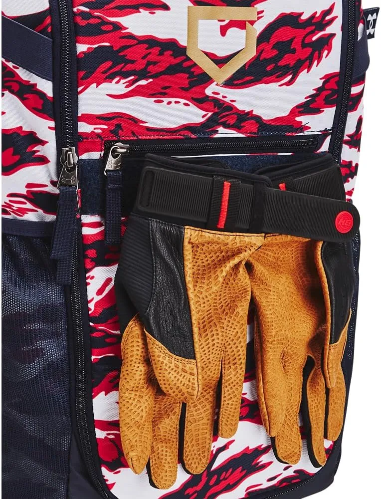 Under Armour Unisex-Adult Utility Baseball Backpack Print, (411) Midnight Navy/Midnight Navy/Metallic Gold, One Size Fits All