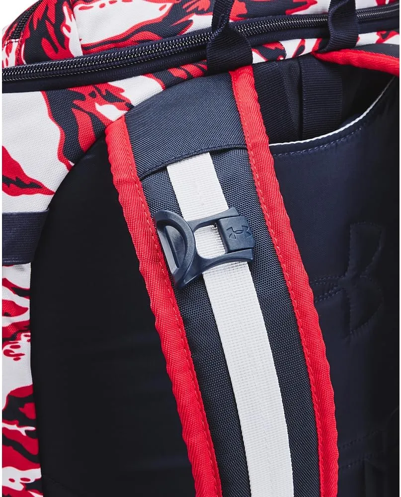 Under Armour Unisex-Adult Utility Baseball Backpack Print, (411) Midnight Navy/Midnight Navy/Metallic Gold, One Size Fits All
