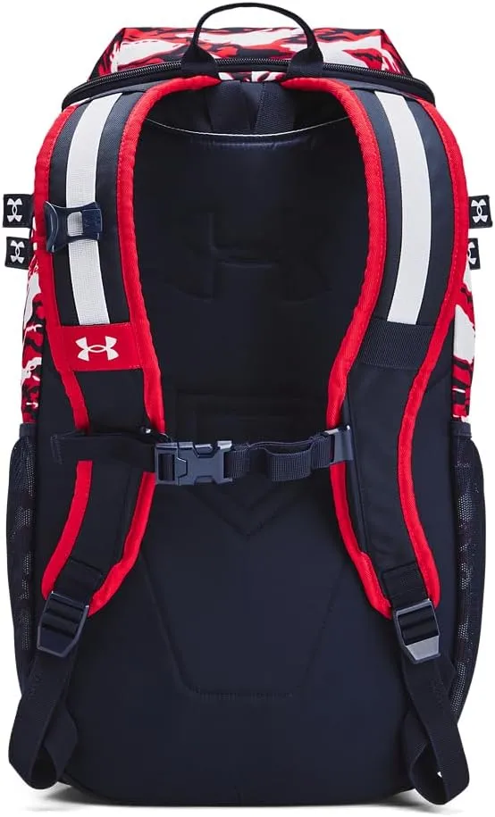 Under Armour Unisex-Adult Utility Baseball Backpack Print, (411) Midnight Navy/Midnight Navy/Metallic Gold, One Size Fits All