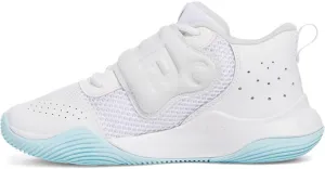 Under Armour Unisex Grade School Zone Basketball 2, (104) White/White/Metallic Silver, 3.5, US