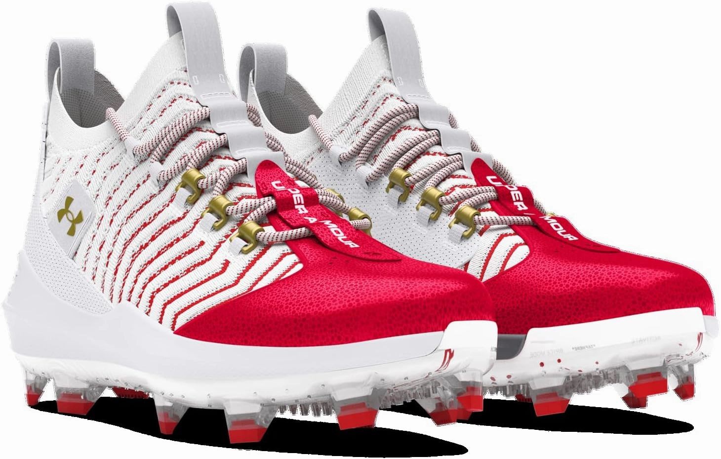 Under Armour Harper 9 Pro TPU - Men's (White/Red/Metallic Gold)