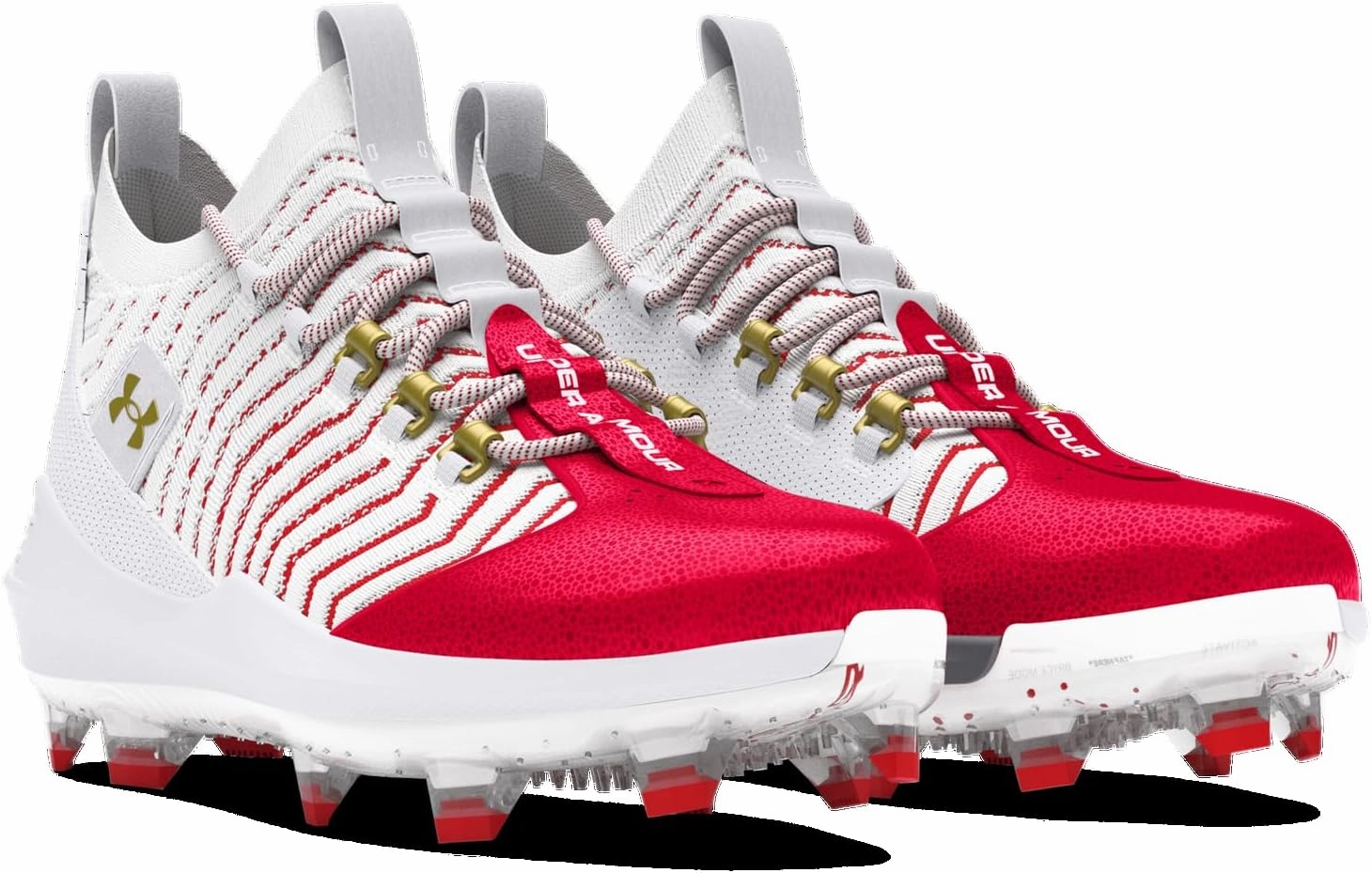 Under Armour Harper 9 Pro TPU - Men's (White/Red/Metallic Gold)