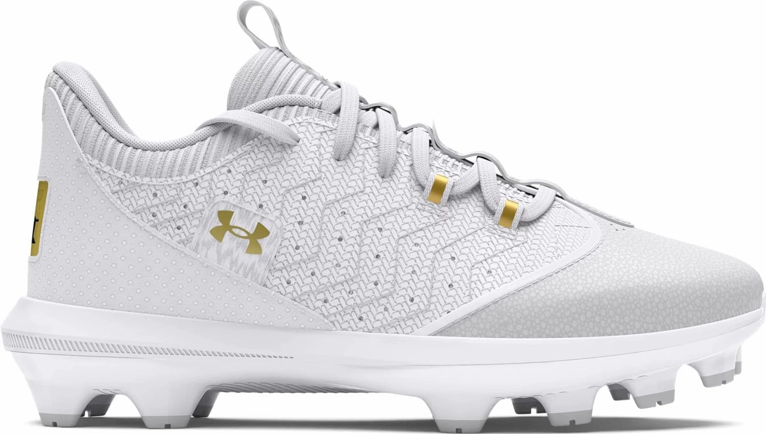 Under Armour Harper 9 TPU JR - Boys' Grade School (White/Metallic Gold/White)