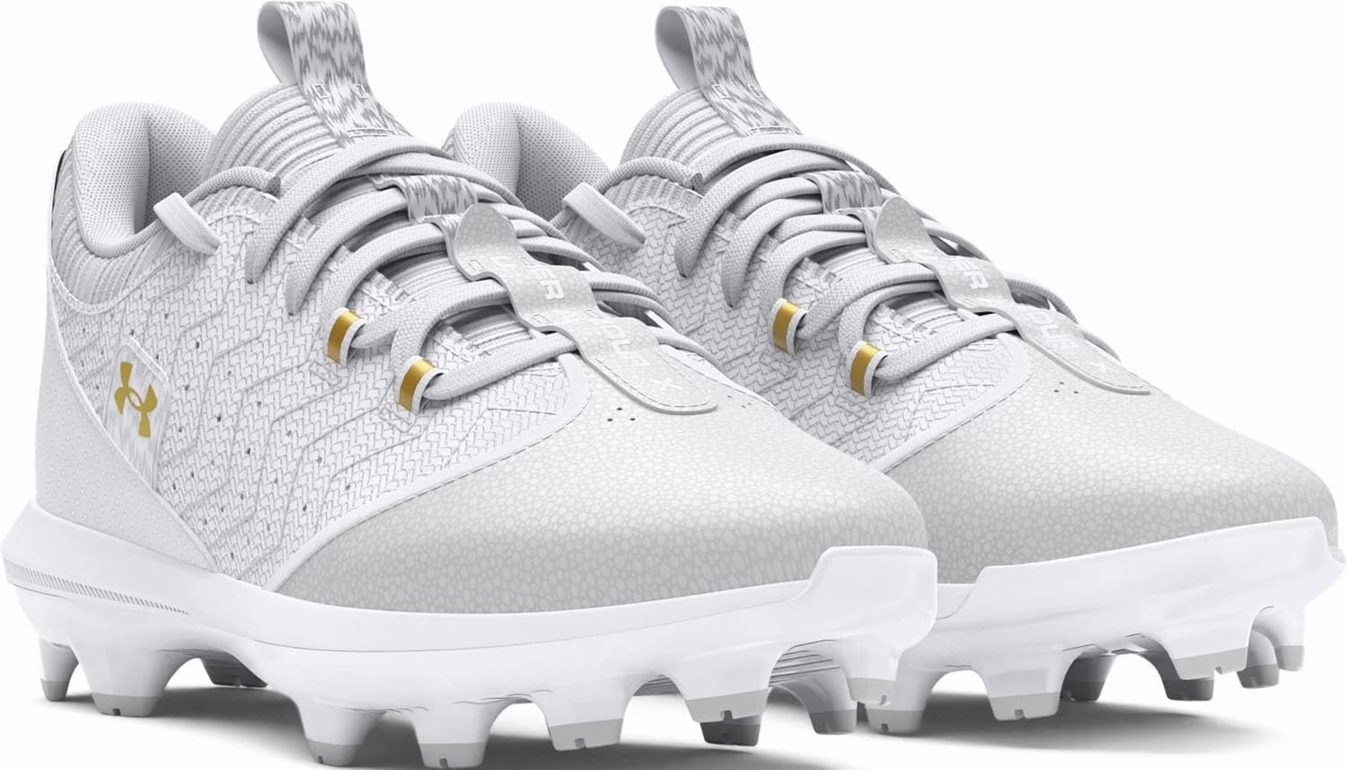Under Armour Harper 9 TPU JR - Boys' Grade School (White/Metallic Gold/White)