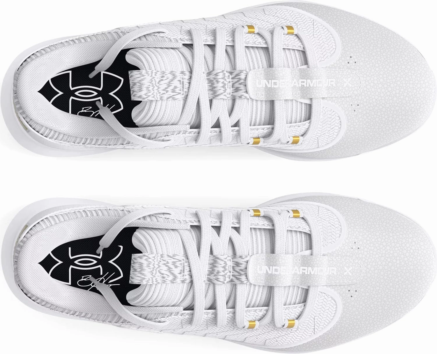 Under Armour Harper 9 TPU JR - Boys' Grade School (White/Metallic Gold/White)
