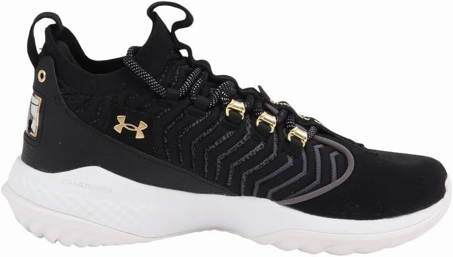 Under Armour Harper 9 Turf - Men's (Black/White/Metallic Gold)