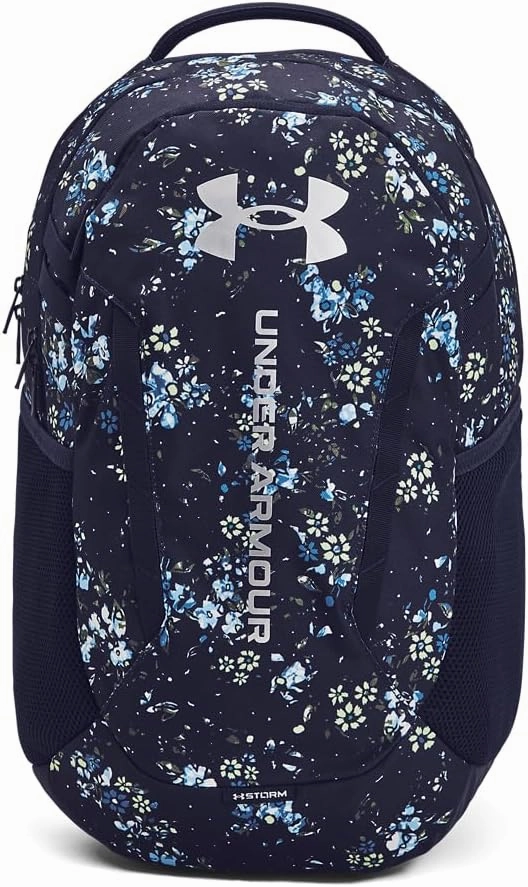 Under Armour Unisex-Adult Hustle 6.0 Backpack, (410) Midnight Navy/Midnight Navy/Metallic Silver, One Size Fits Most