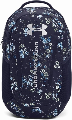 Under Armour Unisex-Adult Hustle 6.0 Backpack, (410) Midnight Navy/Midnight Navy/Metallic Silver, One Size Fits Most