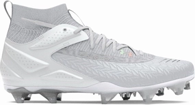 Under Armour Yard Pro Mid MT TPU - Men's (White/White/Metallic Silver)