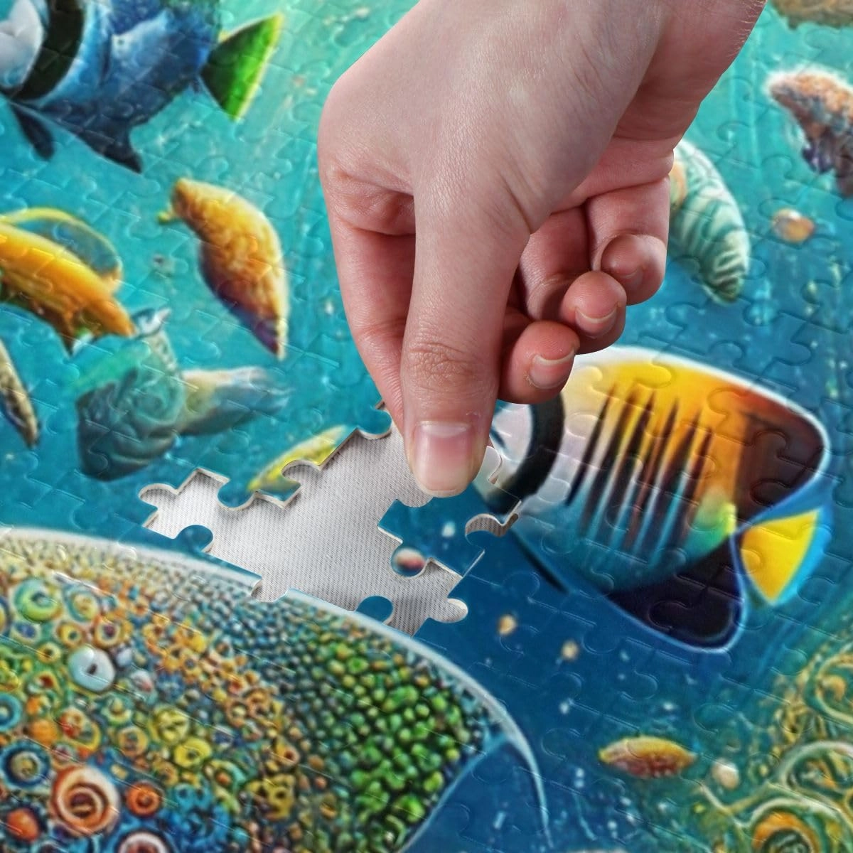 Underwater Fishes Jigsaw Puzzle 500 Piece Jigsaw Puzzle Puzzle Game Home Wall Artwork Fun Family Activity