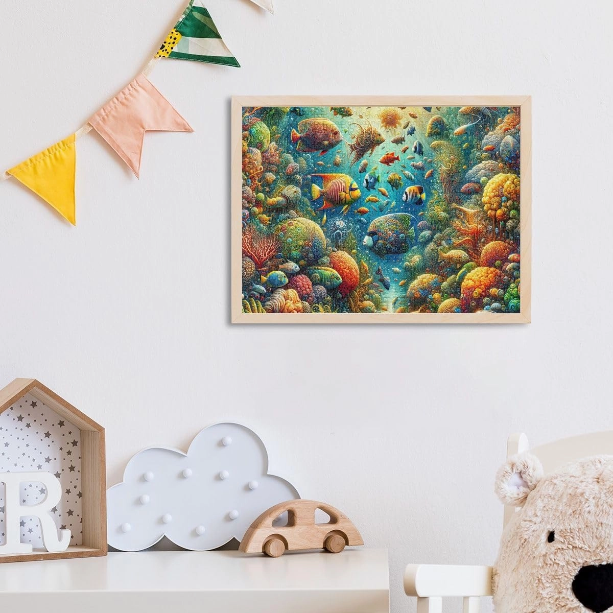 Underwater Fishes Jigsaw Puzzle 500 Piece Jigsaw Puzzle Puzzle Game Home Wall Artwork Fun Family Activity