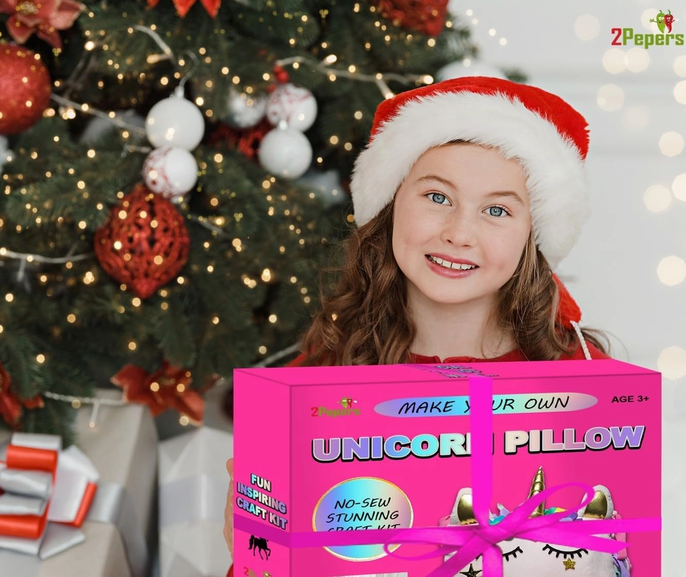 Unicorn Pillow Kit Arts and Crafts for Girls 3 4 5 6 7 8 9 10 11 12 Years Old (No Sew), DIY Unicorn Craft Supplies Plush Toy Stuffed Pillow, Best Kids Easter Present for Little Girls