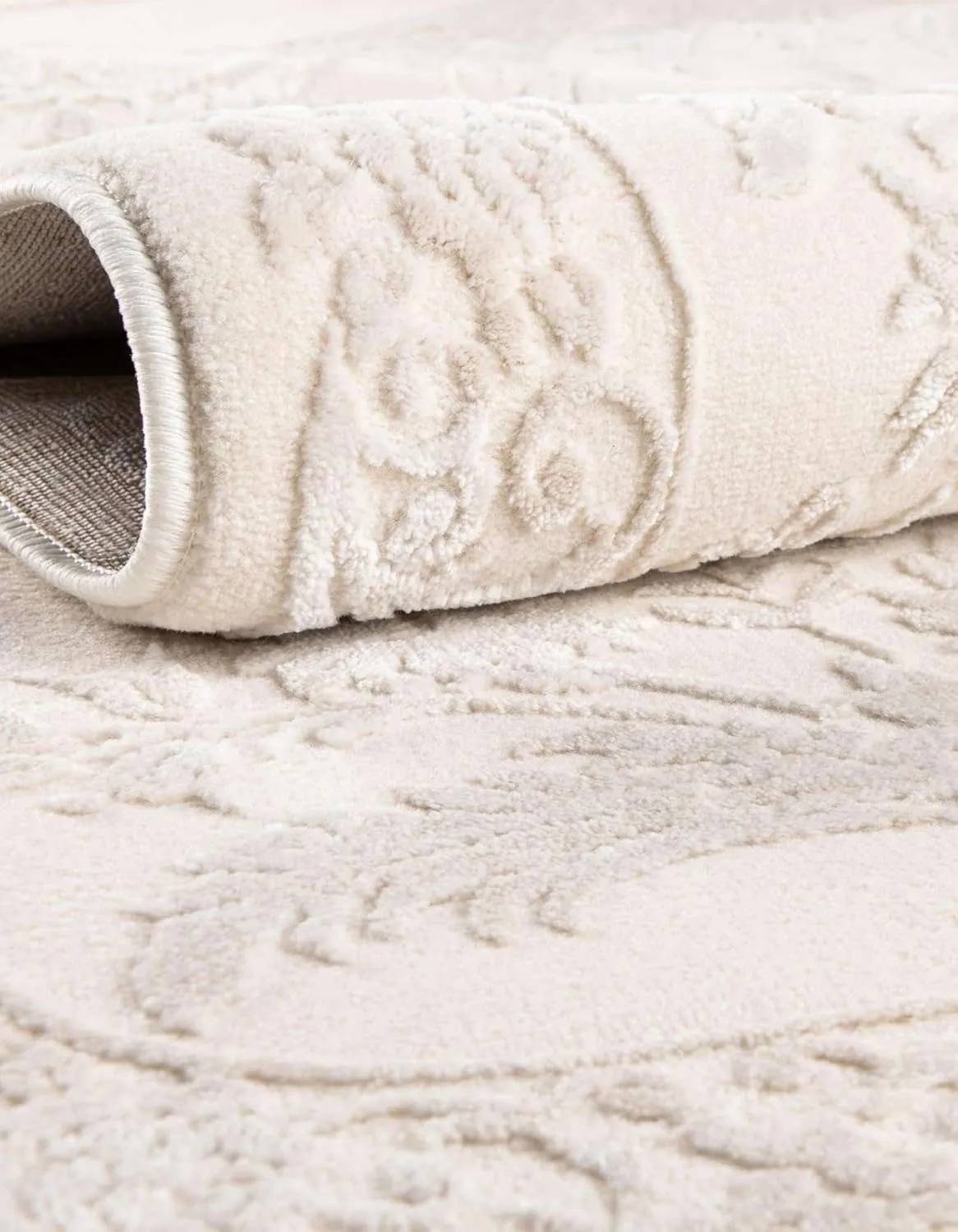 Unique Loom Finsbury Collection Area Rug - Diana (5' 3" Octagon, Ivory/ Beige)