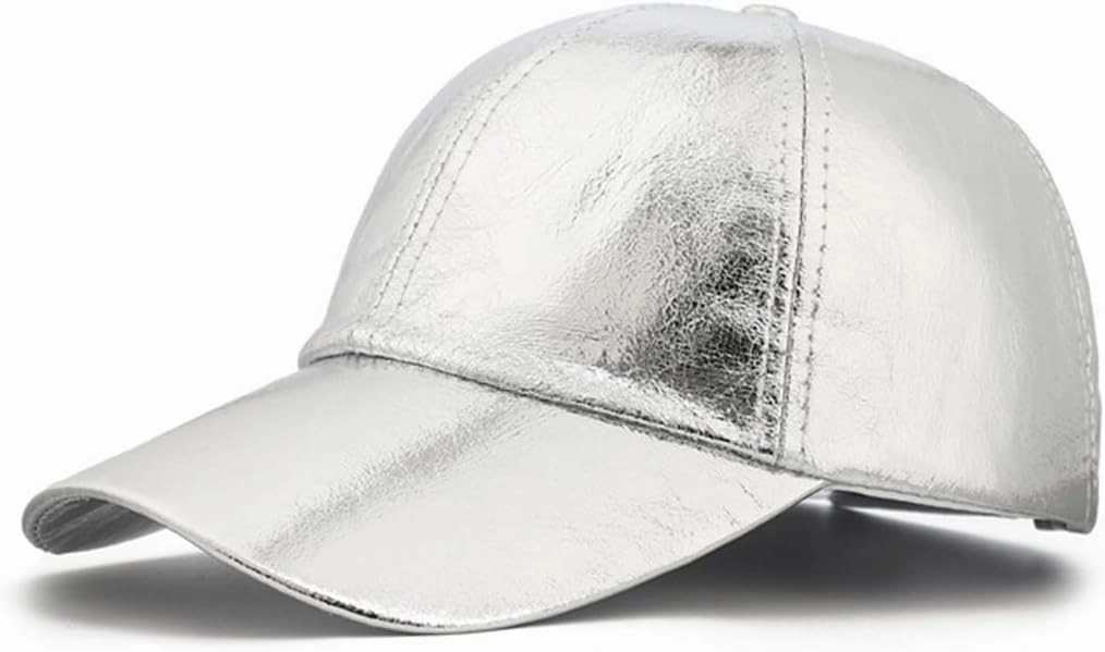 Unisex Metallic Bucket Hat Waterproof Holographic Bucket Hat Fishing Hat Trendy Hip Pop Sun Cap