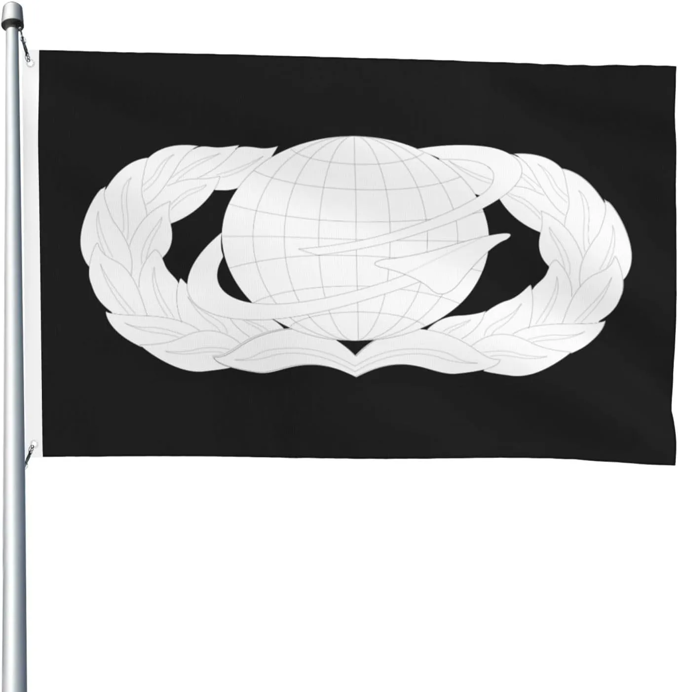 United States Air Force Manpower & Personnel Badge Flag 4x6 Ft Durable Polyester Heavy Duty Double Sided Flags for Outside Garden Home Yard Decor Welcome Banner