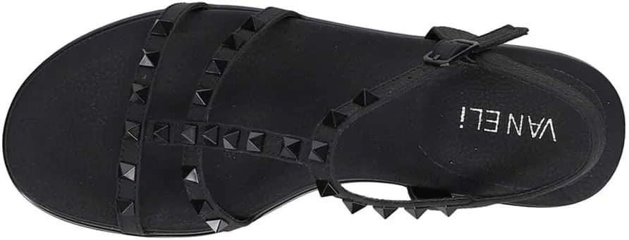 VANELi Womens Midge Studded Slingback Dress Sandals Mid Heel 2-3" - Beige