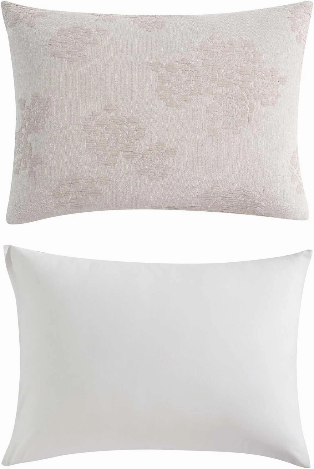 Vera Wang - Comforter Set, Luxurious Bedding Set with Matching Shams, Floral Design, Chic Room Essentials (Roses Beige, King)