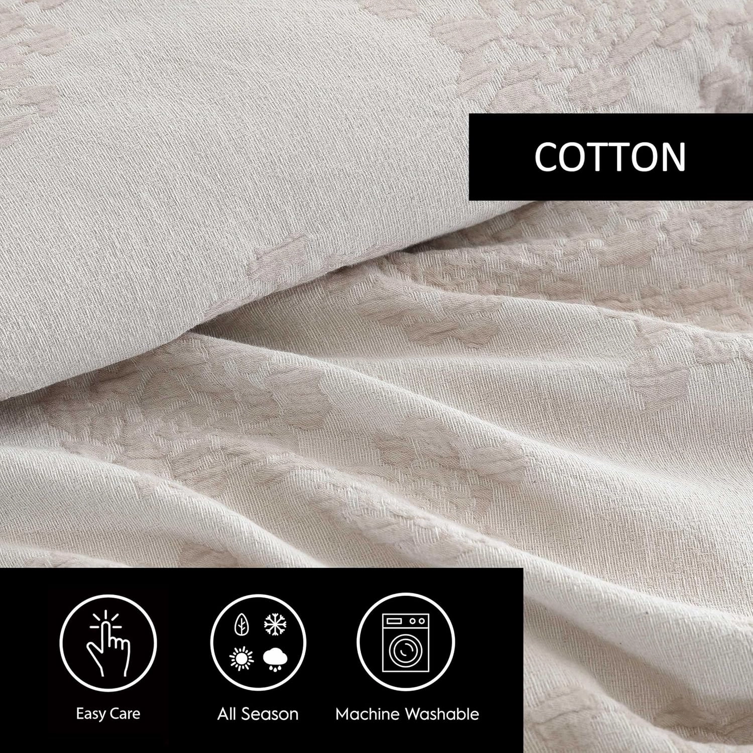 Vera Wang - Comforter Set, Luxurious Bedding Set with Matching Shams, Floral Design, Chic Room Essentials (Roses Beige, King)