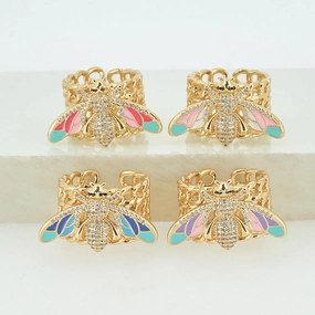 Vibrant Bee Band Rings