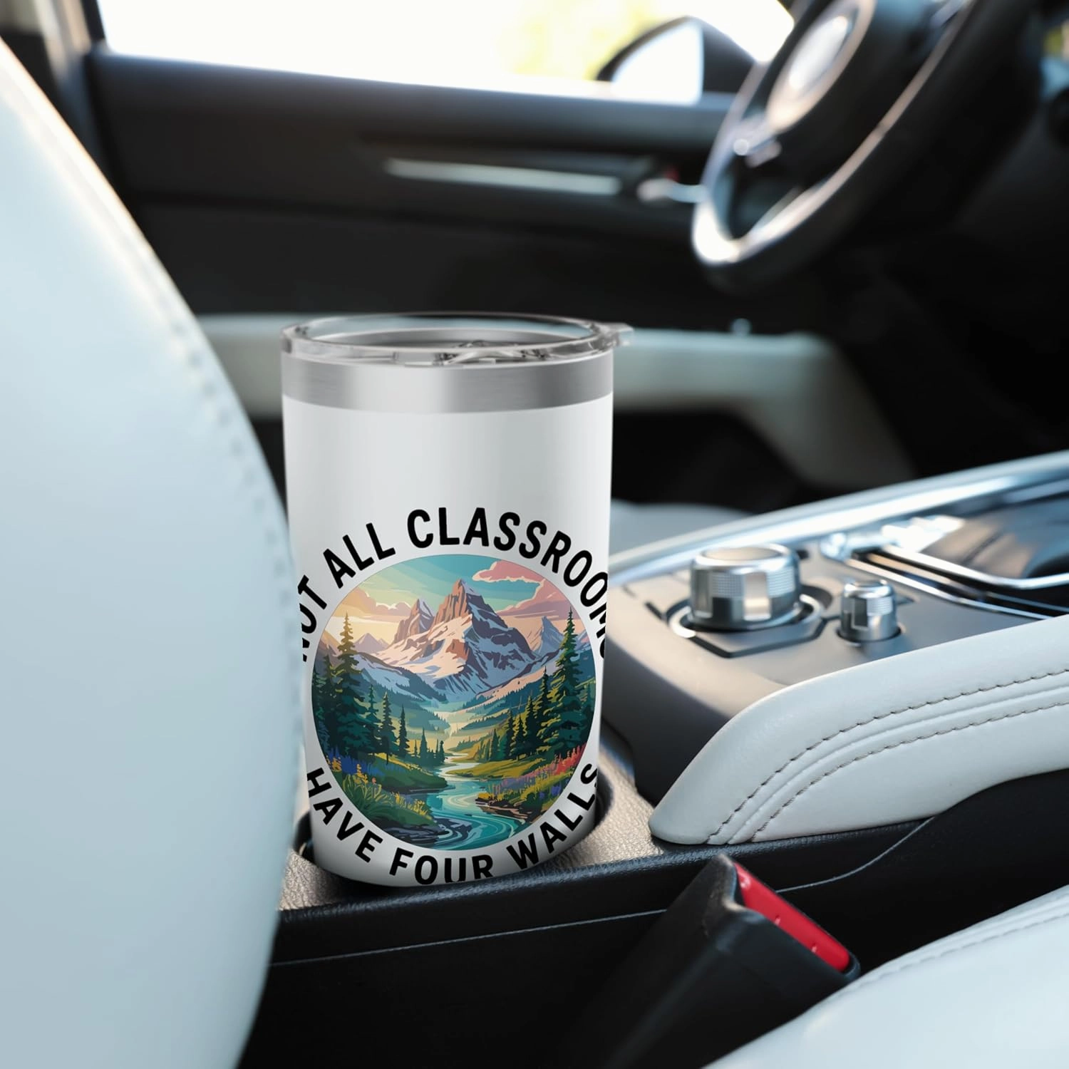 Vibrant Mountain Stream Forest Escape Stainless Steel Insulated Tumbler