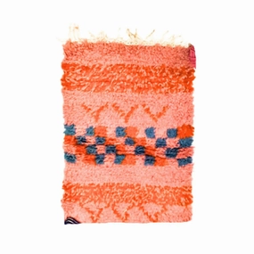 Vibrant Orange Geometric Moroccan Carpet