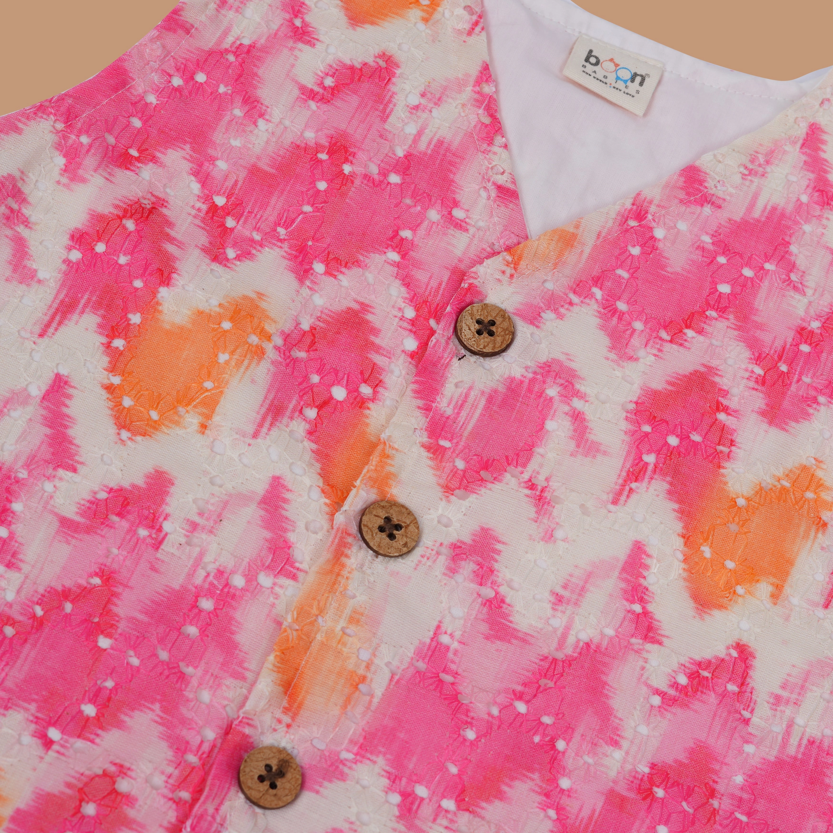 Vibrant Splash Pink Girls' Co-Ord Set