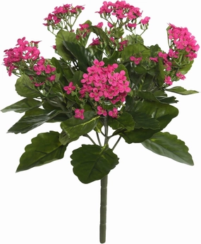 Vickerman Everyday Artificial Hot Pink Kanachoe Bush 17.25" Long - Premium Faux Floral Decor for Wedding or Everyday Arrangements - Maintenance Free Flowers