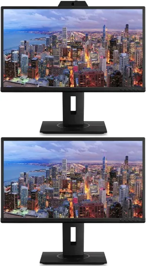 ViewSonic VG2440V 24-inch 1920 x 1080 Full HD LCD IPS Monitor, 2-Pack Bundle with VG2440, Ultra-Thin Bezel, FreeSync, Eye-Care, HDMI, DisplayPort, USB Hub, Speakers, Webcam, Microphone