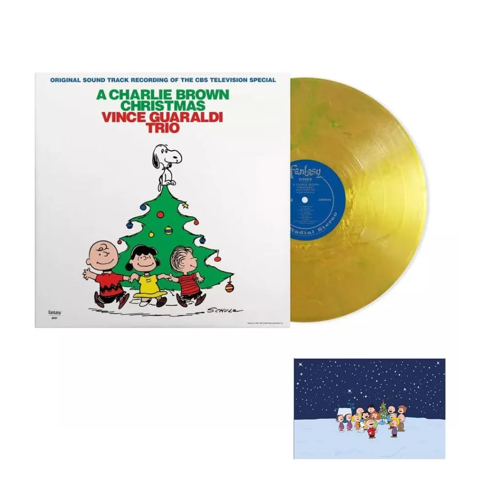 Vince Guaraldi Trio A Charlie Brown Christmas Exclusive Limited Metallic Gold With Green