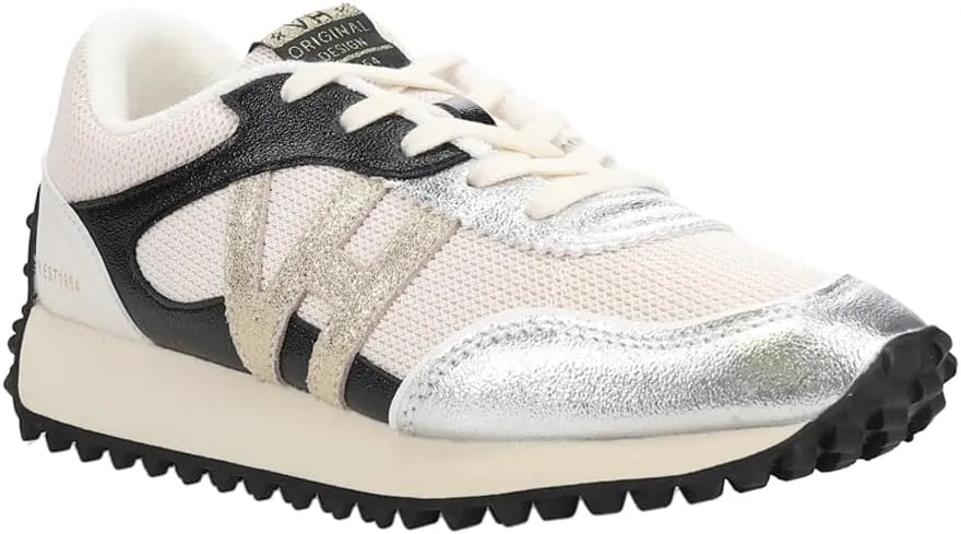 Vintage Havana Womens Cosmic Metallic Slip On Sneakers Shoes Casual - Gold, Gold, Off White, Silver