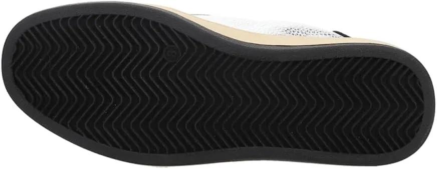 Vintage Havana Womens Dakota Metallic Perforated Slip On Sneakers Shoes Casual - Black, Silver