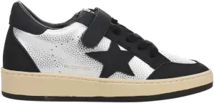 Vintage Havana Womens Dakota Metallic Perforated Slip On Sneakers Shoes Casual - Black, Silver