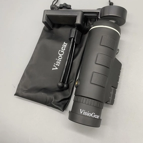 VisioGear Night Vision Goggles - Variable Magnification, HD Zoom, Low Light Vision, BAK4 Prism, FMC Coating, 42mm Objective, 17mm Eyepiece, Waterproof, 15x5cm, Black