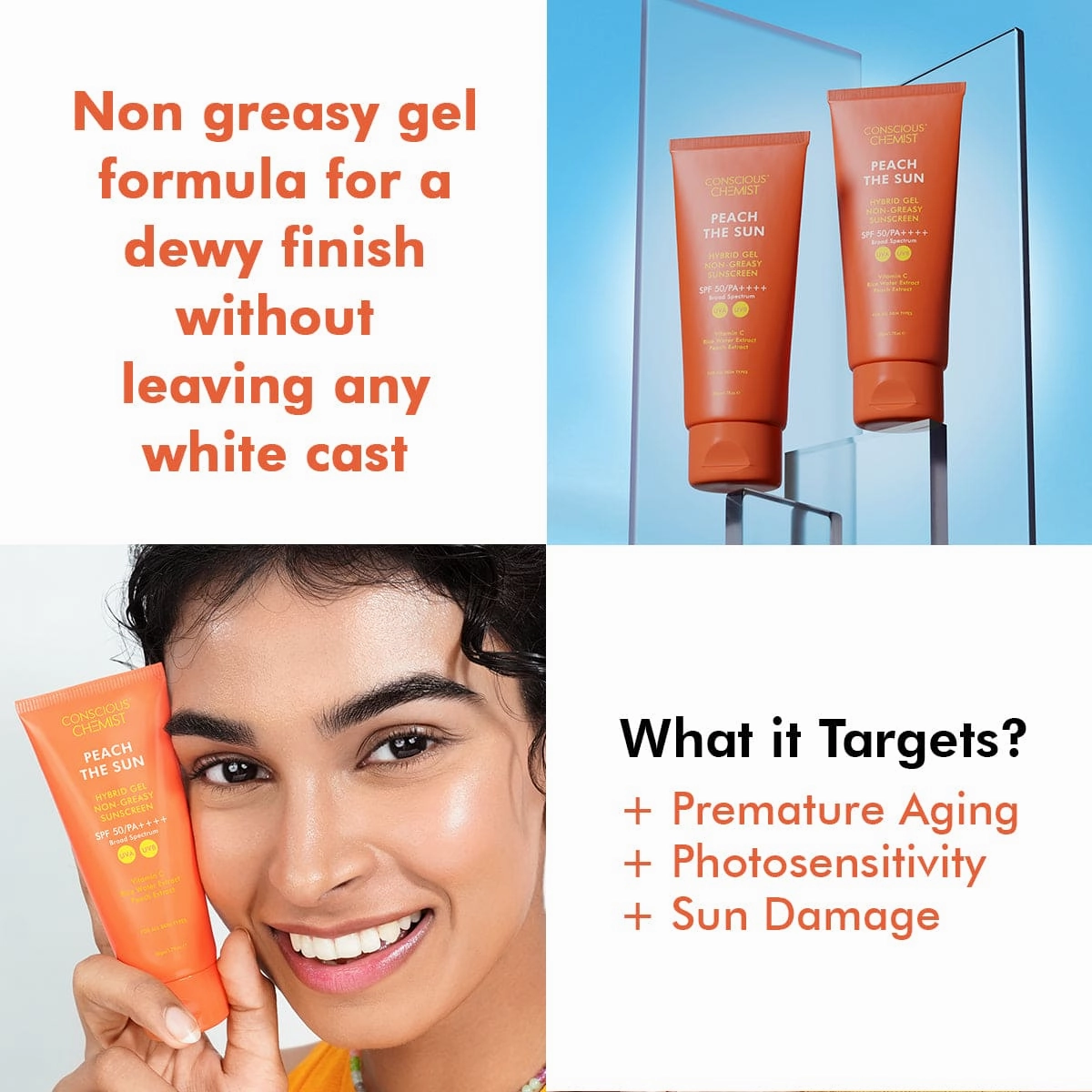 Vitamin C Sunscreen | SPF 50 PA     | Zero Whitecast | 50 gm