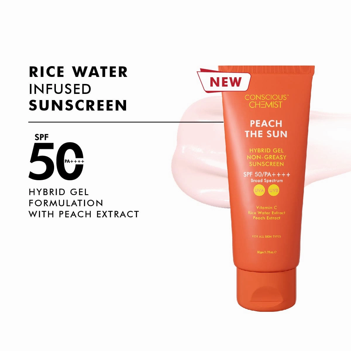 Vitamin C Sunscreen | SPF 50 PA     | Zero Whitecast | 50 gm