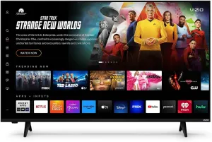 VIZIO 43 Inch FHD Smart TV Full Array LED, HDR10, Bluetooth Compatible, Works with AirPlay 2 and Chromecast Built-in, DTS Virtual X and HDMI VRR (VFD43M-0804) (Renewed)