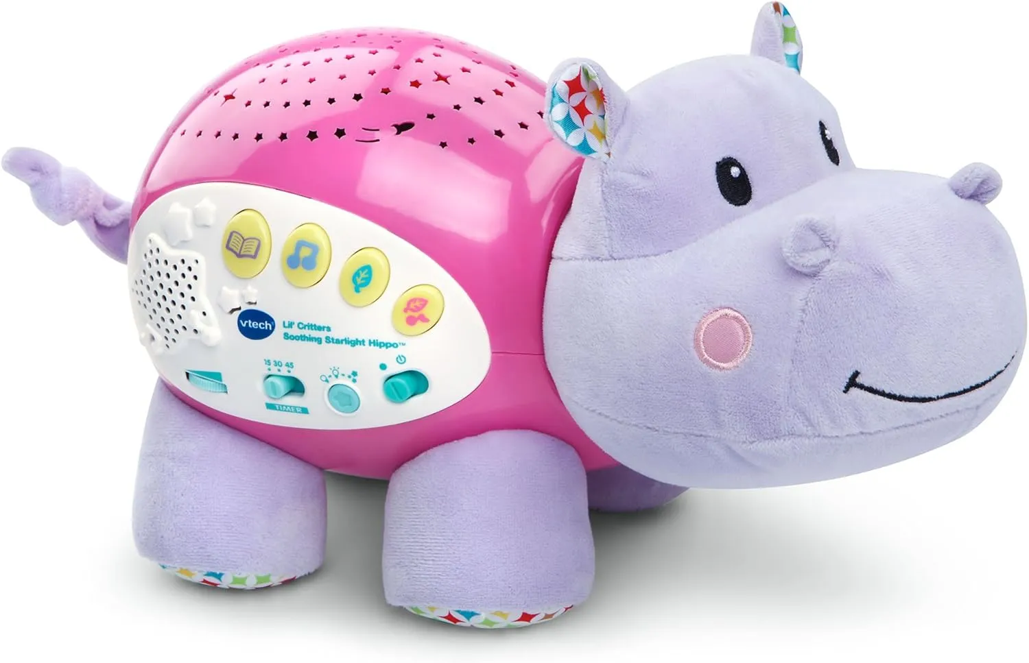VTech Baby Lil' Critters Soothing Starlight Hippo, Pink