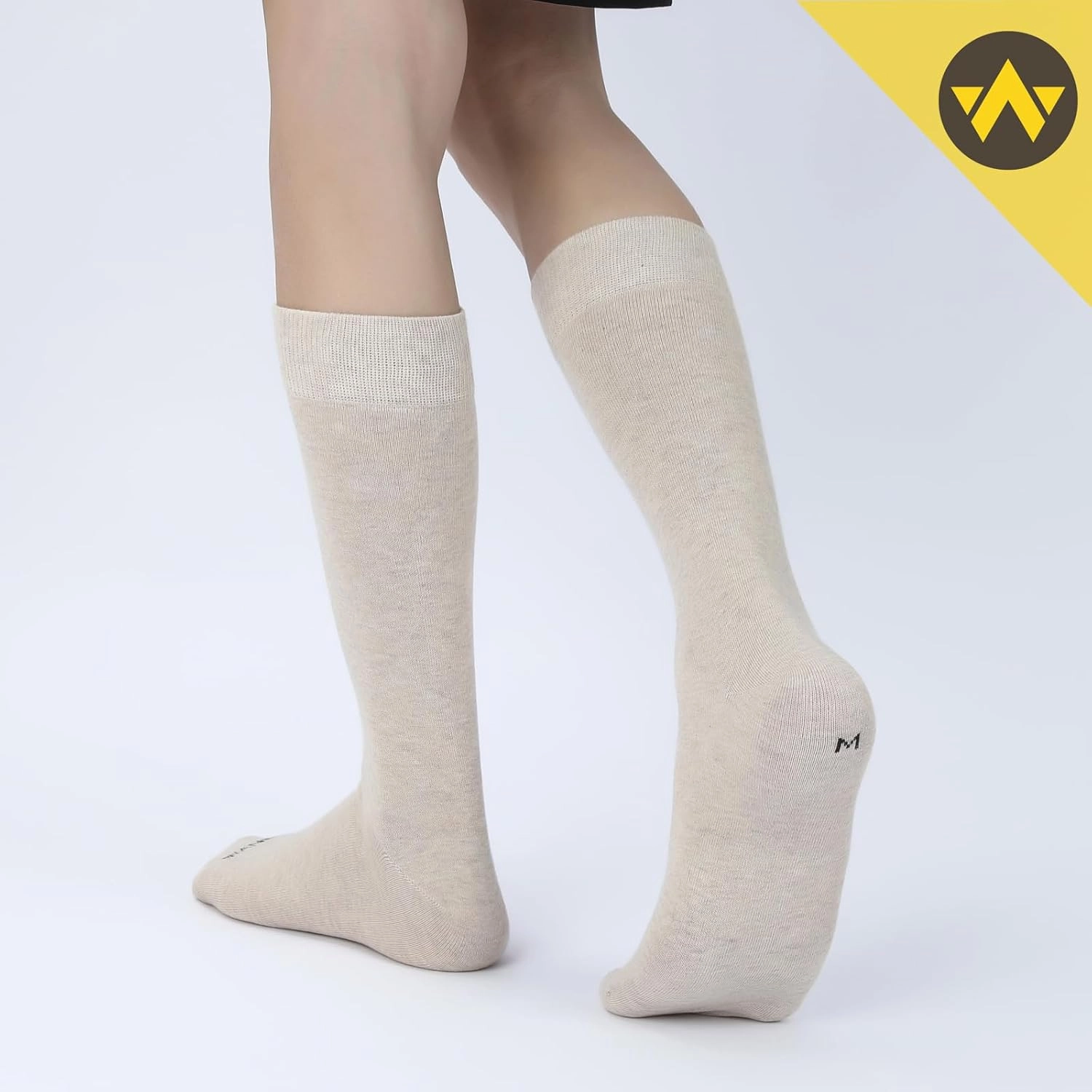 WANDER Men's Dress Socks Cotton Thin Classic Lightweight Socks 6/8 Pairs Solid & Patterned Soft Breathable Socks