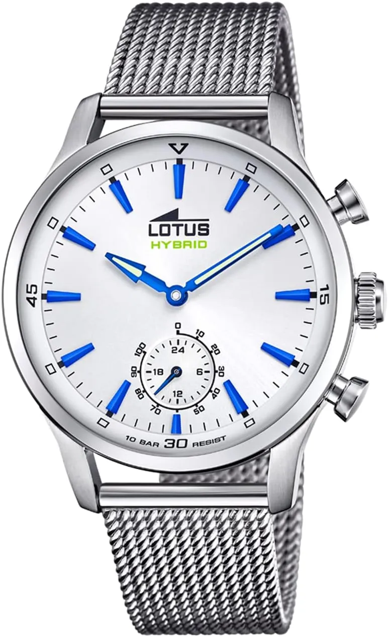 Watch Model 18803/1 from The Connected Collection, 43 mm Silver case with Steel Strap for Men, Metallic Silver, Bracelet