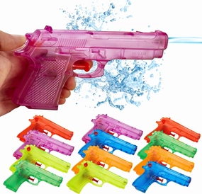 Water Blasters - 6 Inch - Assorted Colors - Soaker Squirt Summer Shooter Toys for Swimming Pool, Beach, Water Fighting Toy, Pool Party Beach Games for Boys, Girls, Adults - 12 Pack