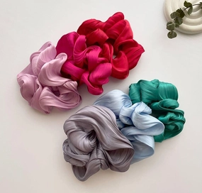 Wavy Hair Scrunchies- vibrant colours